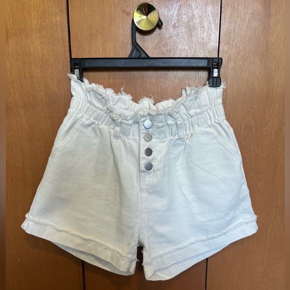 Pants - white high waisted shorts in good condition.